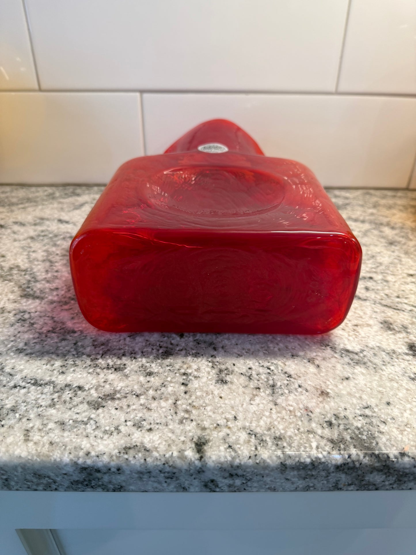Ruby Red Blenko Water Pitcher