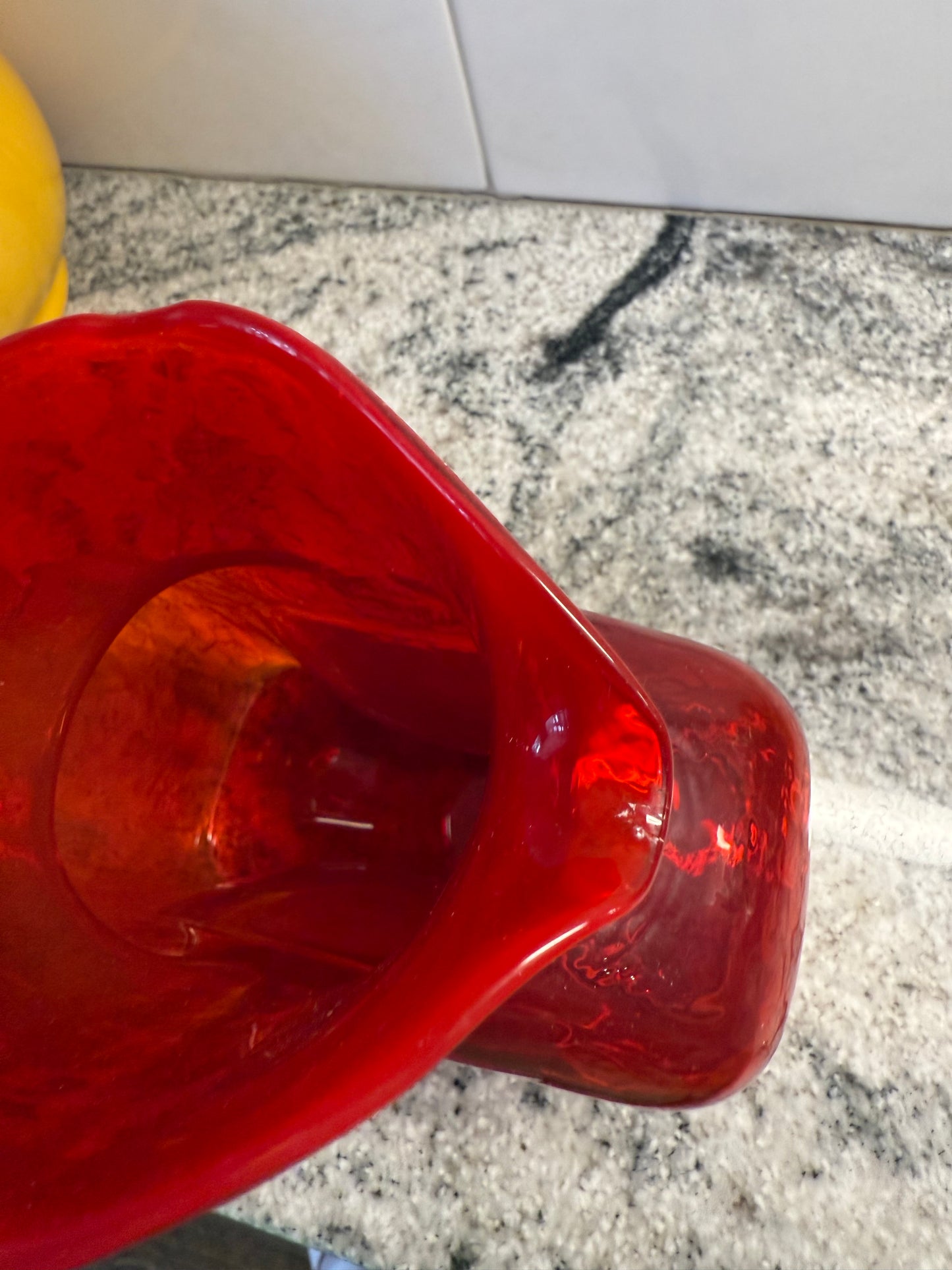 Ruby Red Blenko Water Pitcher