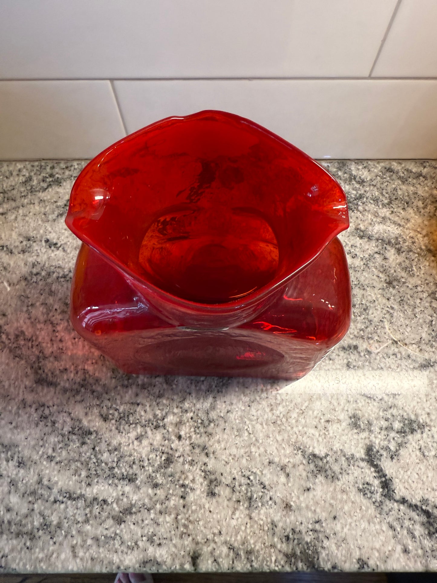 Ruby Red Blenko Water Pitcher