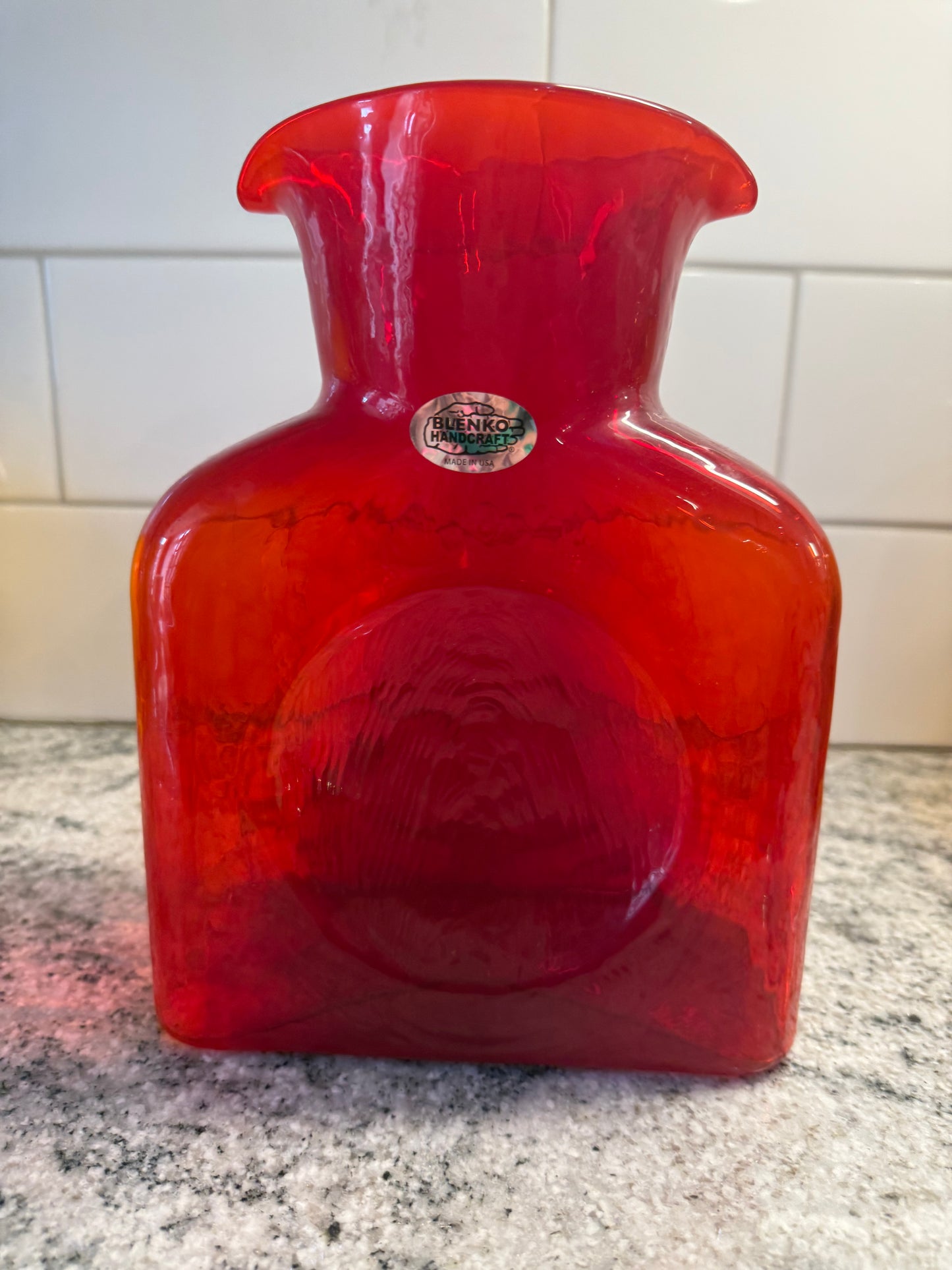Ruby Red Blenko Water Pitcher