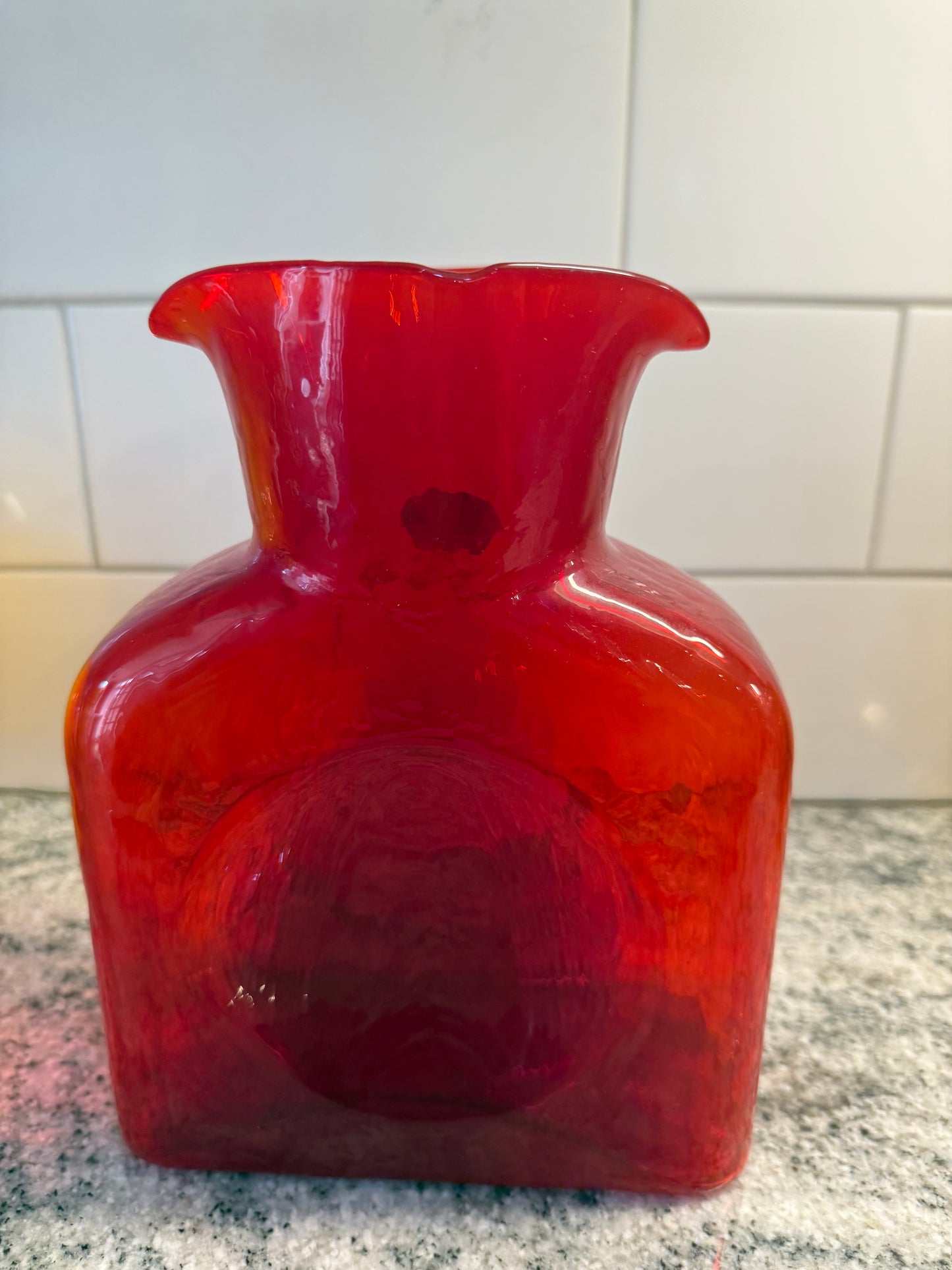 Ruby Red Blenko Water Pitcher